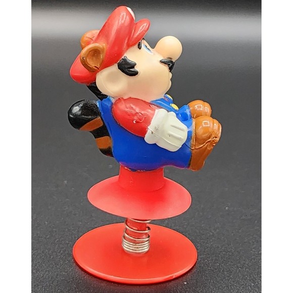 Vintage Nintendo Mario Bros 3 Raccoon Tail Spring Pop Up Jumping Toy 1989 - Picture 5 of 12